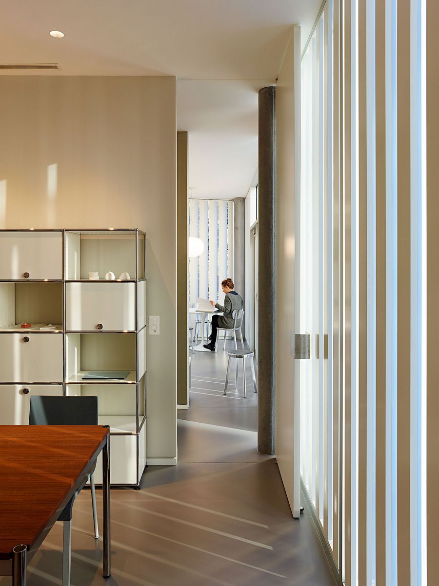 A bright view toward the waiting area of the Nyon practice