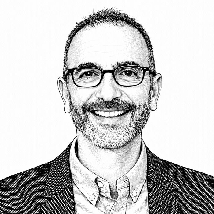 Drawn portrait of Dr. Mavropoulos